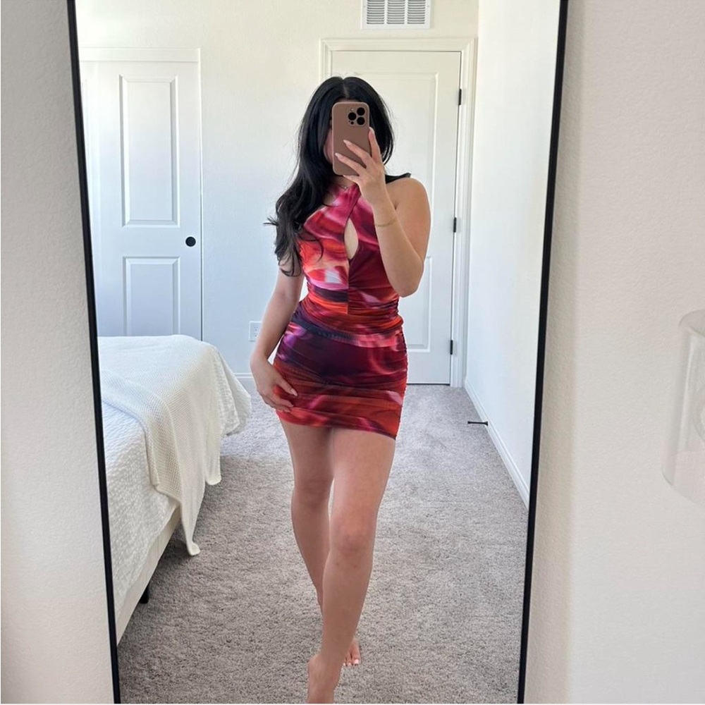 Oh Polly Ruched Mini Dress